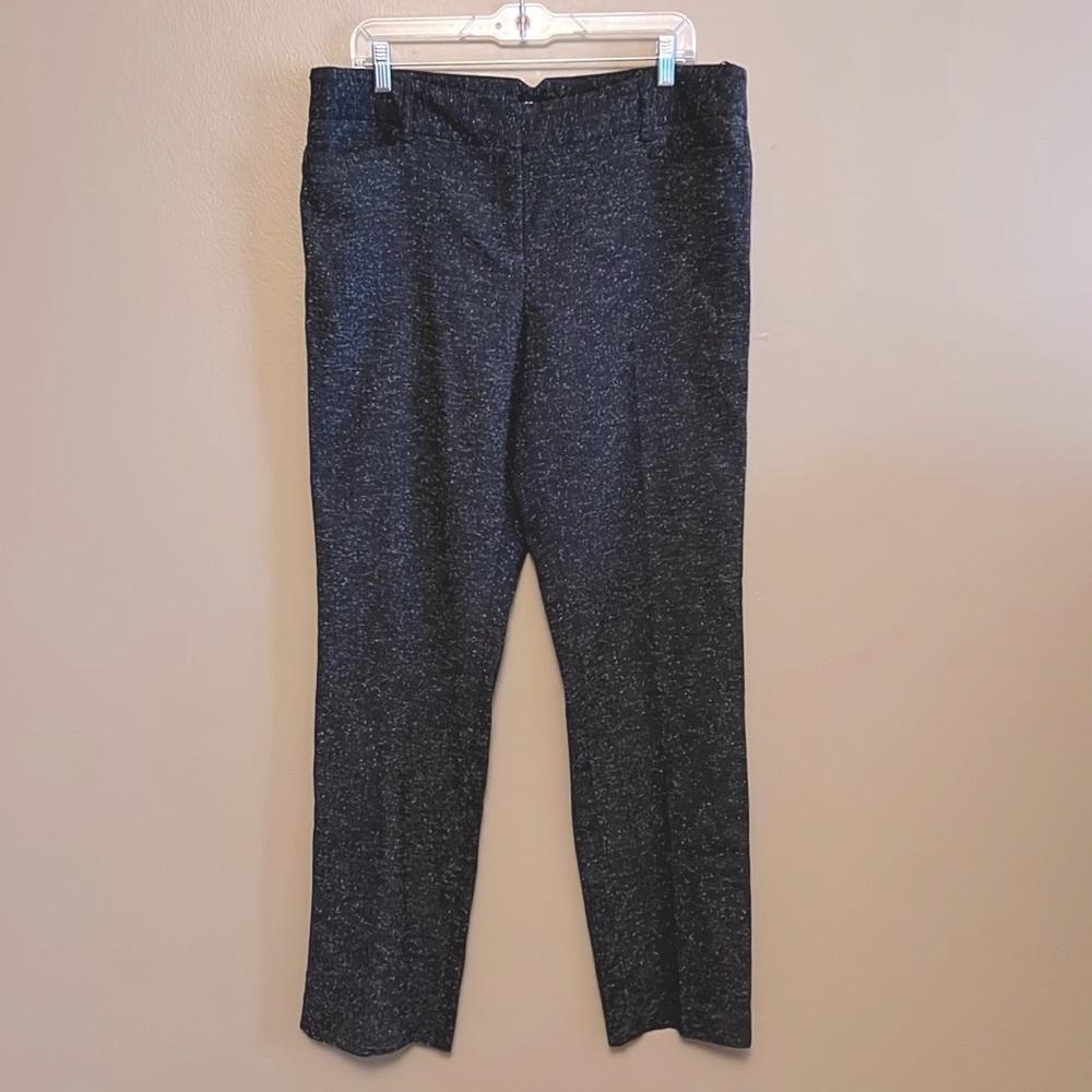Amanda + Chelsea Tweed Speckle Spackle Grey Gray Trousers - size 12